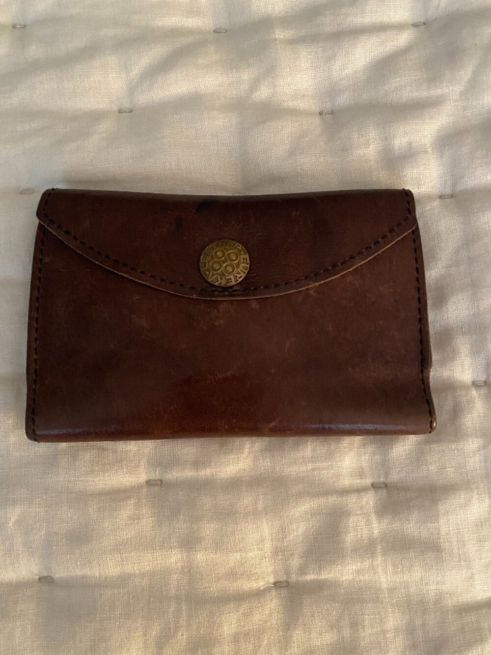 Vintage Eureka Leather Brown Leather Wallet Organizer